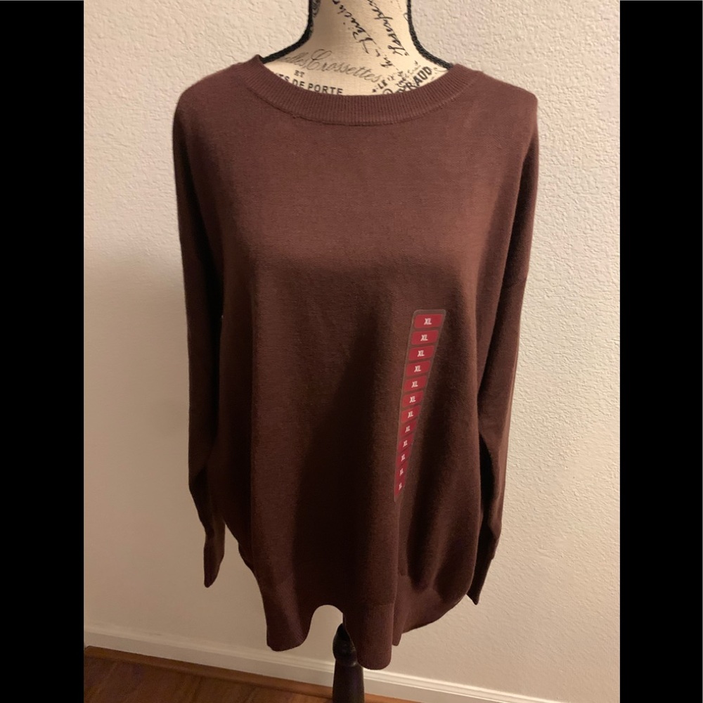 🌴Isaac Mizrahi Lounge Sweater XL Wine Color
